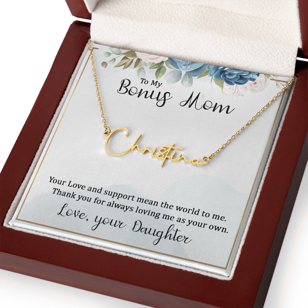 Bonus Mom Gift, Not biological Mom Gift Ideas, Mother's Day Gift for Stepmom, Foster Mom, Mother in Law, Jewelry with message card for bonus Mom