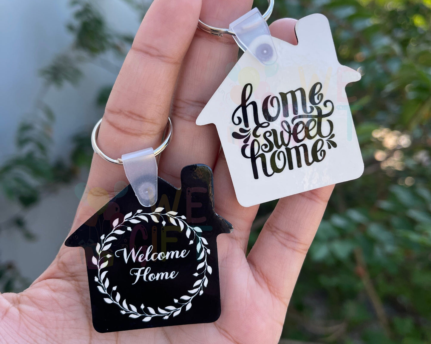 House Shaped Keychain | Realtor Closing Gift | Business Card Keychain | New Home Gift | Waterproof Keychain